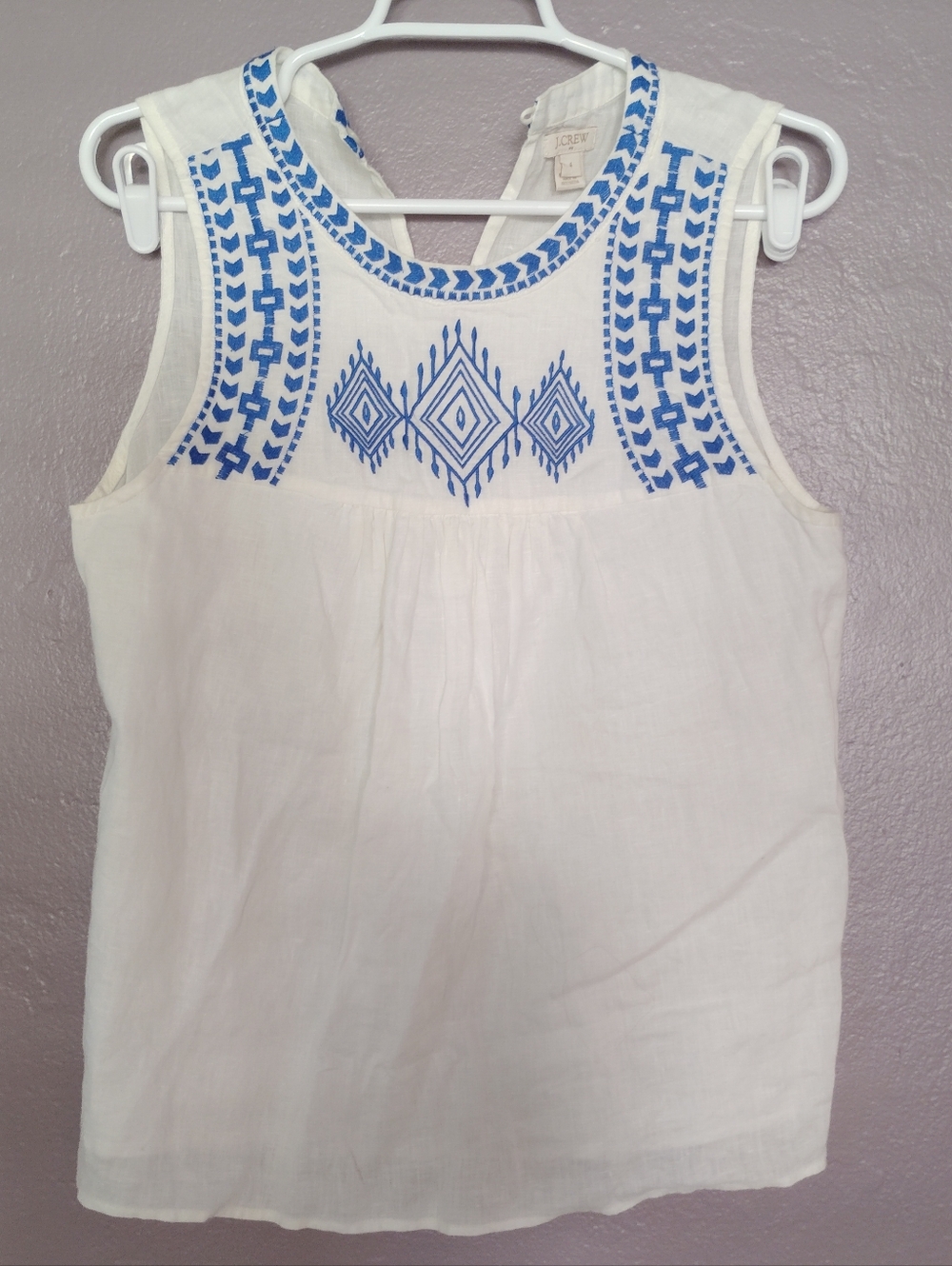 J.Crew Linen Sleeveless Boho Top  Size 4